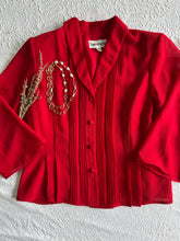 Cargar imagen en el visor de la galería, Scarlet Red Vintage Blouse Large