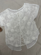 Cargar imagen en el visor de la galería, White Transparent Blouse Medium