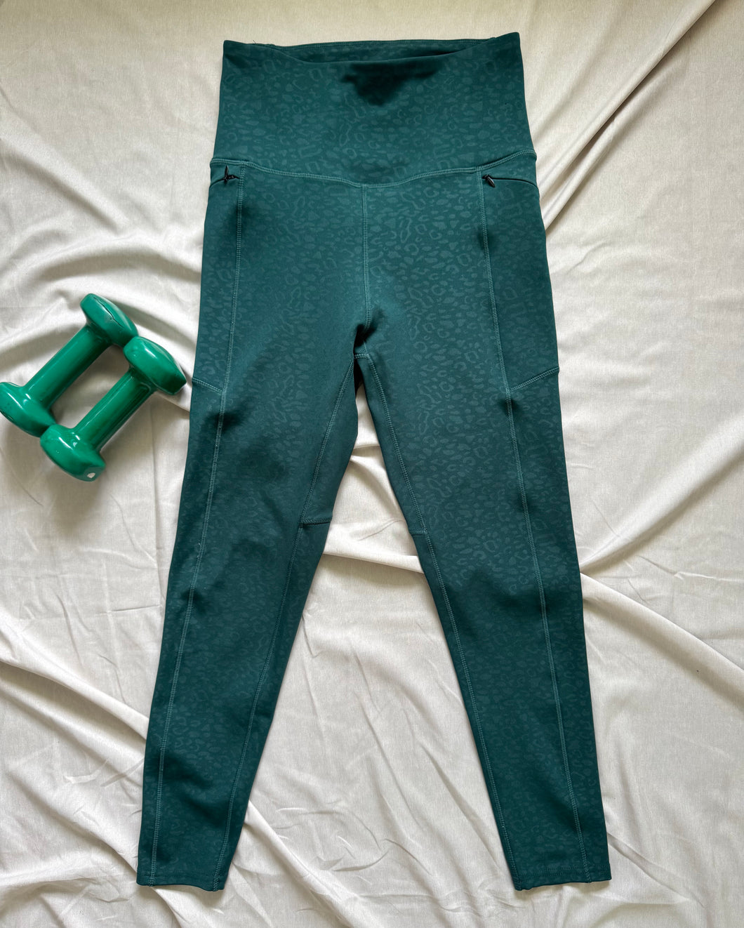 Green Sport Leggings Medium