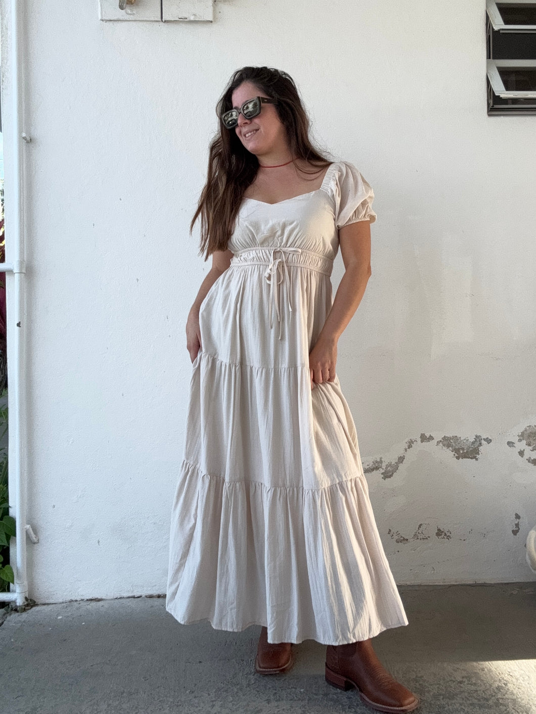 Creamy Latte Maxi Dress Small