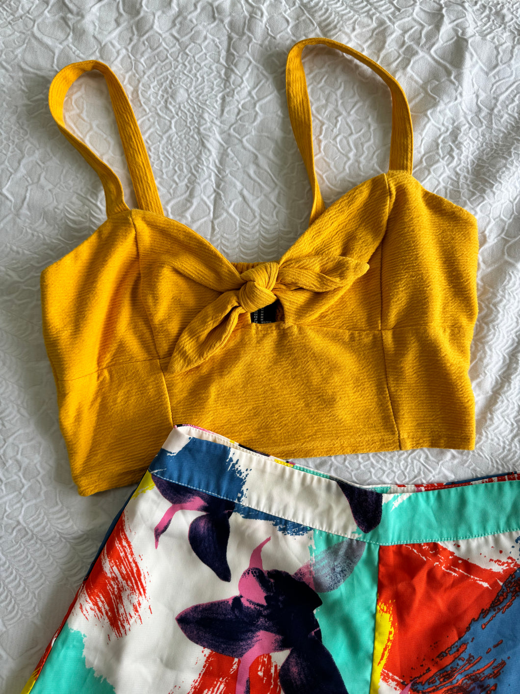 Yellow Mustard Crop Top Medium