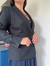 Cargar imagen en el visor de la galería, Black Gray Blazer Small
