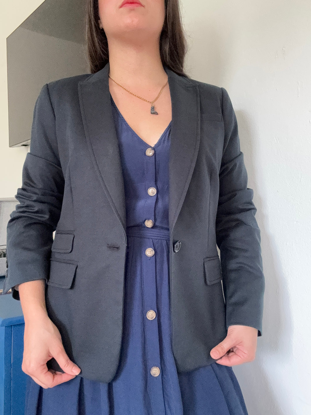 Black Gray Blazer Small