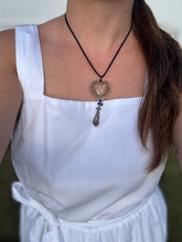 Cargar imagen en el visor de la galería, Heart necklace with Fish Pendant and Lapis lazuli Stone
