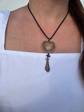 Cargar imagen en el visor de la galería, Heart necklace with Fish Pendant and Lapis lazuli Stone
