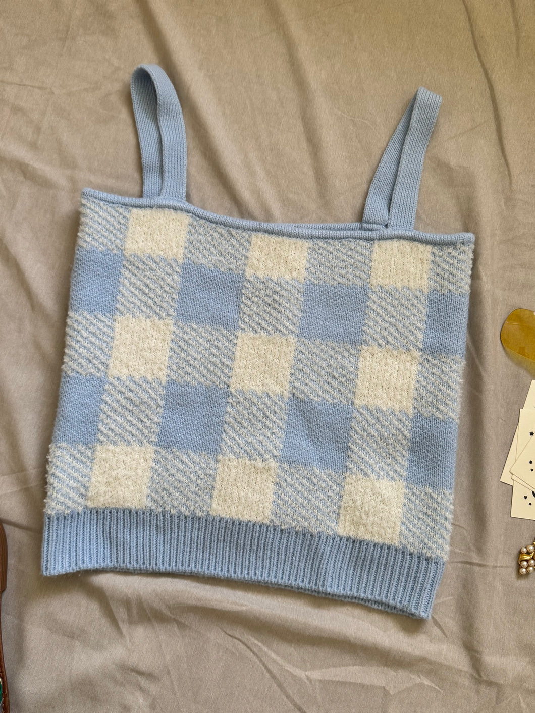 Cute Blue & White Top XS