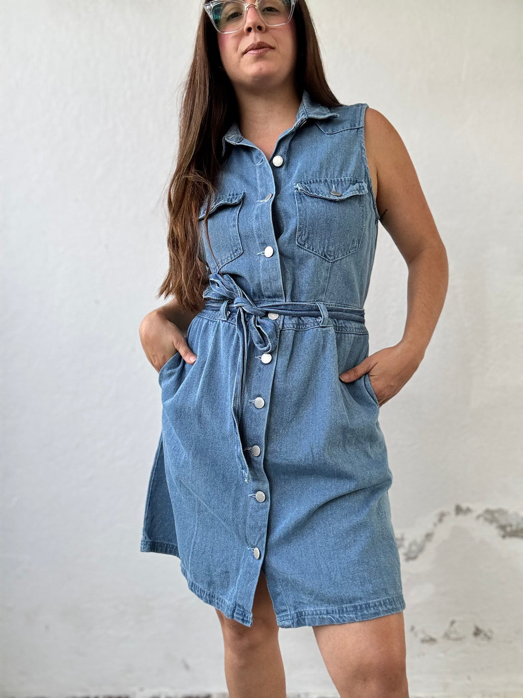 Denim Mini Dress Medium