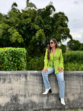 Cargar imagen en el visor de la galería, Green Neon Blazer Medium
