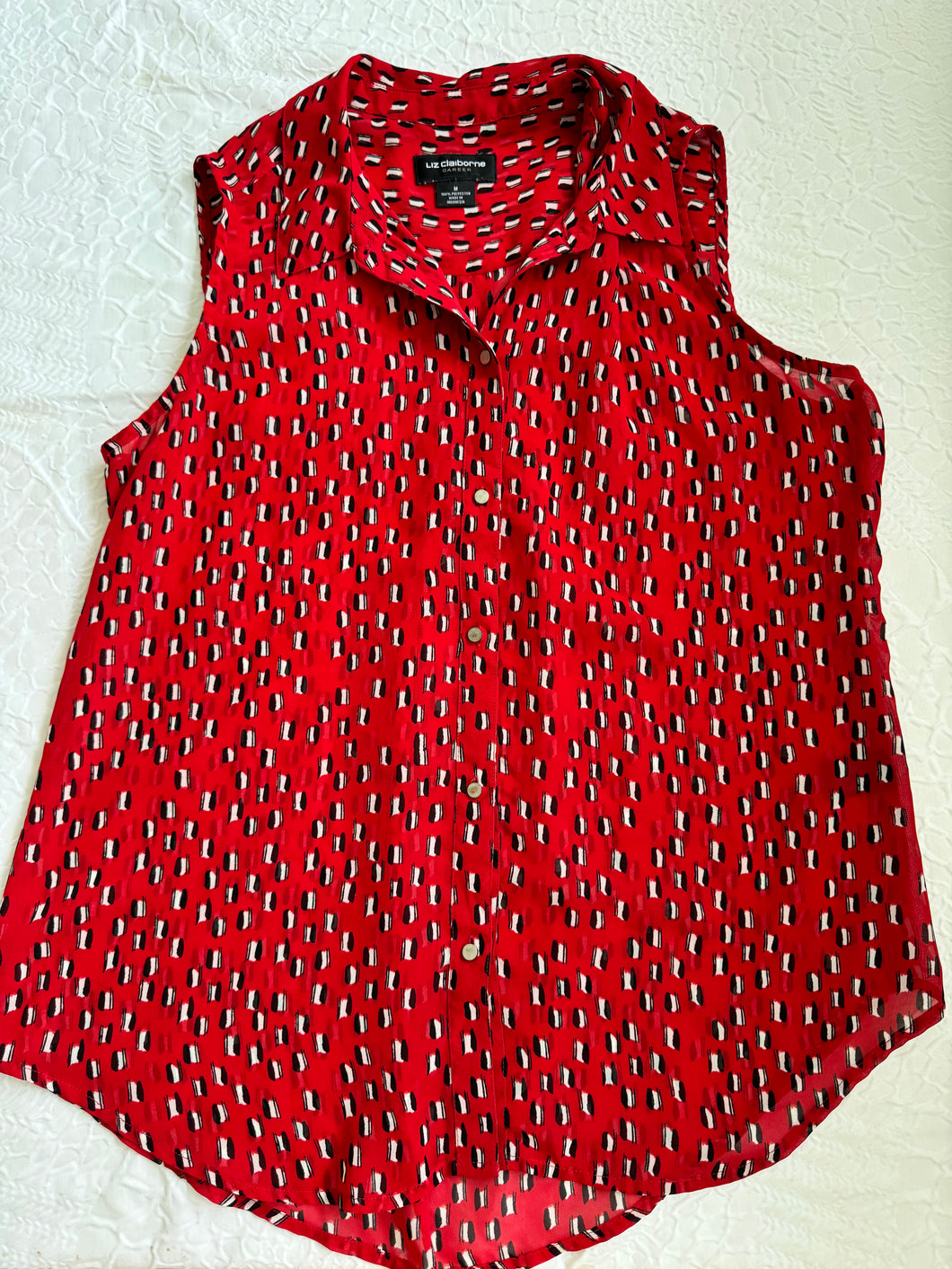 Retro Red Blouse Medium