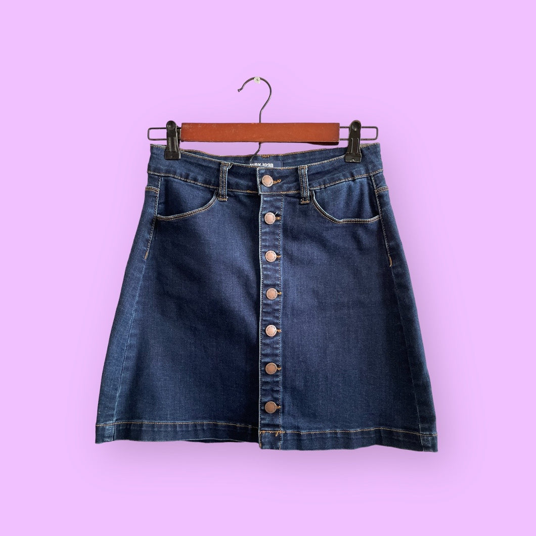 Wax Jean Skirt