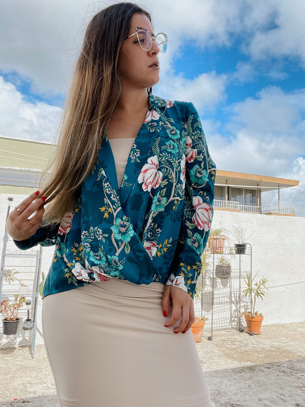 Elegant floral top